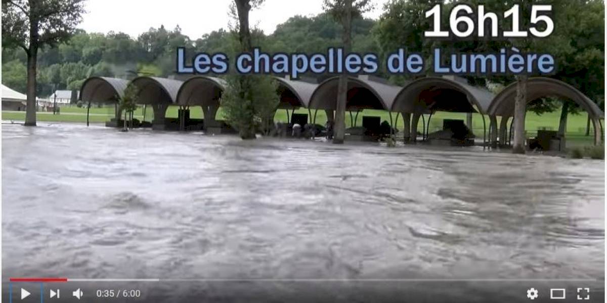 Le sanctuaire de Lourdes après les crues
